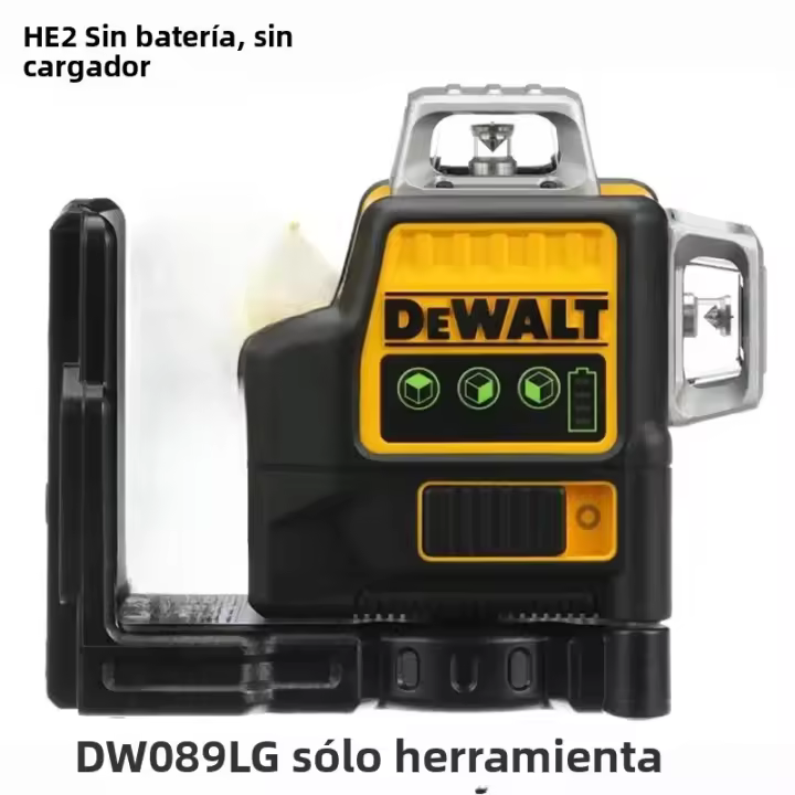 Nivel De Láser Dewalt DW089LG Con 12 Líneas 360 Grados Vertical Y Horizontal Luz Verde Medidor De Nivel Exterior 3 Lados - 1