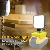 Lámpara Portátil LED Para Batería Dewalt Milwaukee 18V 20V Luz De Trabajo Exterior Sin Cable Herramienta De Emergencia Para Pesca - details 1