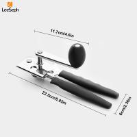 Leeseph Abrepuertas Comercial Manuales Con Mango Largo Y Cómodo Para Botellas De Lata Pesadas Fácil De Usar Para Grandes Latas Negro Y Plateado Para Cocina Restaurante - details 0