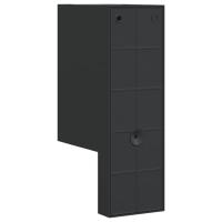 vidaXL Lámpara de exterior con sensor aluminio fundido a presión negro - details 5
