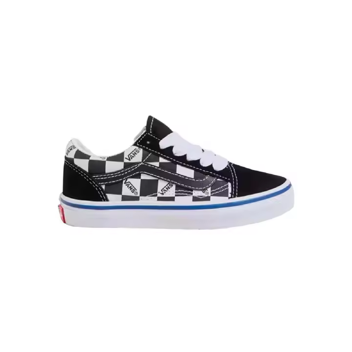 Zapatilla Niño Vans Old Skool Logo Check Negro - 1