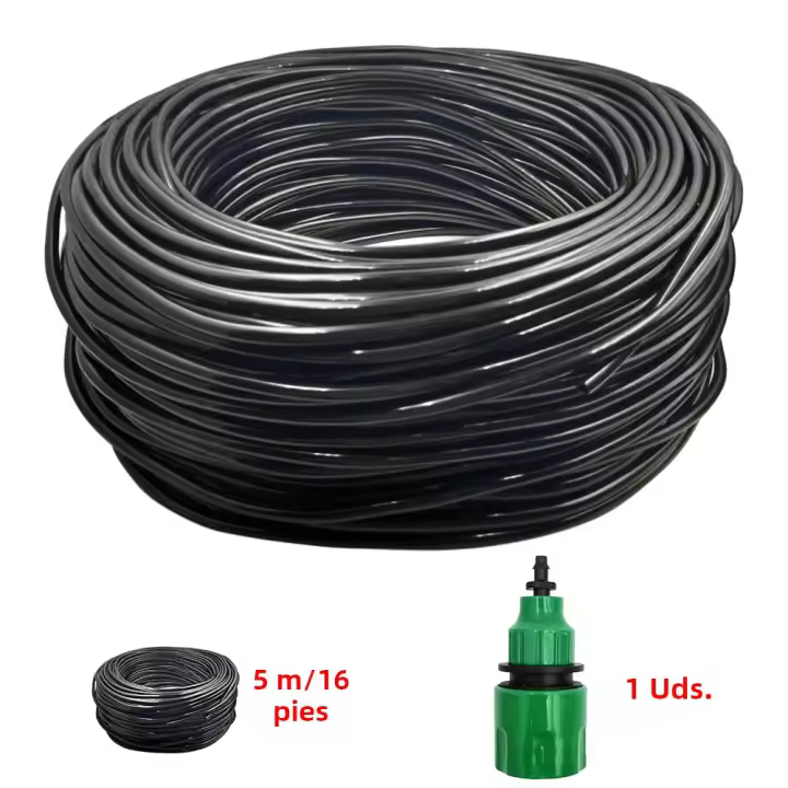 Juego De Riega Jardín DIY 4/7mm PVC Con Drippers Ajustables Y Herramienta De Perforación Para Riego Por Aspersión Y Micro-irrigación - 1