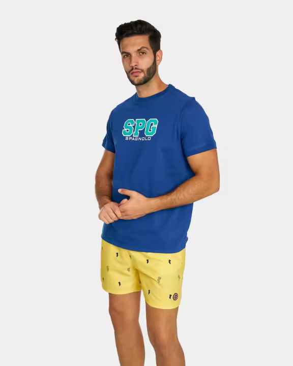 Spagnolo CAMISETA SPG AZUL Hombre Manga Corta Tejido Punto - 1