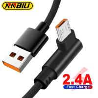 Cable Micro USB NNBILI De 90 Grados Para Samsung S7 Xiaomi Carga Rápida 2.4A Cable USB Para Smartphone Android Longitudes De 1m/2m/3m - details 0