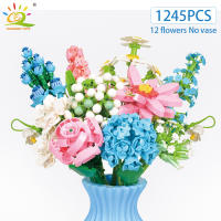 Bloques De Construcción 3D HUIQIBAO MOC Modelo De Flor Juguete Educativo Para Niños Kit De Bloques De Sunflower Y Rosa Decoración Del Hogar - details 18