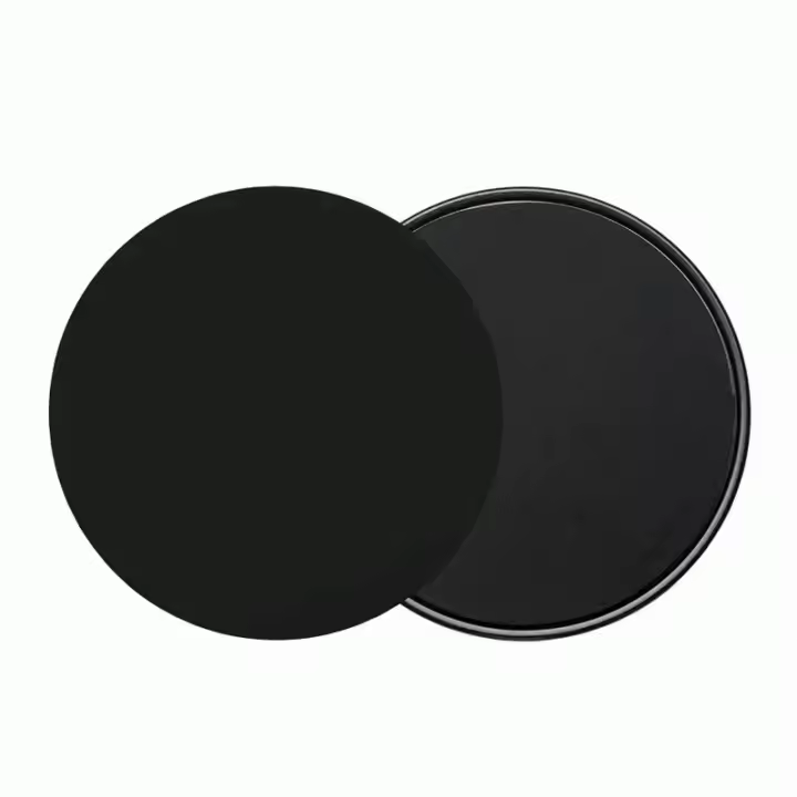 IMAXWAVE Discos deslizantes de doble cara para fitness, yoga y pilates, discos de deslizamiento, sliders para ejercicio y core, discos de entrenamiento, discos para planchas en casa y gimnasio - Negro - 1