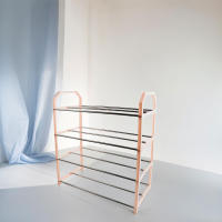 Rack De Zapatos De Metal Organizador De Calzado Estante De 4 Capas Espacioso Para Sala De Estar Material Duradero - details 26