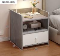 Mesita de noche moderna de madera con 1 o 2 o 3 cajones, ,MESILLA mesita de noche para dormitorio, mesita de noche pequeña para café, mesa de té lateral, gabinete de almacenamiento de - details 4
