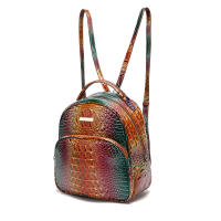 Mochila De Lujo Con Patrón De Cocodrilo Vintage Viaje Clásico Preppy Escuela Mochila De Día Para Mujer Material PU - details 9