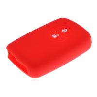 Banner - Funda silicona mando llave del coche 2 botones compatible con Toyota rojo