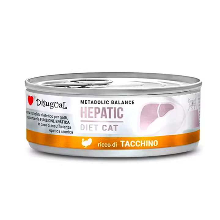 Disugual Diet Cat Hepatic Latas para Gatos con Pavo - 12 unidades x 85 gr - 1
