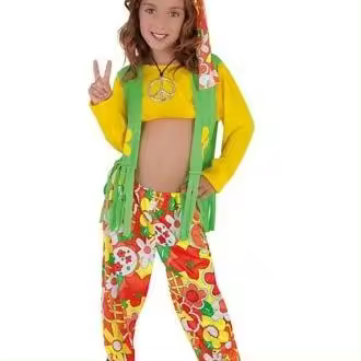 Disfraz de Hippie Yoko niña (Rubies) - 1