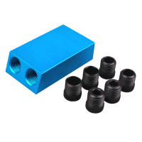 Juego De Localizador De Agujeros Oblicuos FNICEL 4 Pulgadas F Tipo Abrazadera Para Carpintería Angulo De 15 Grados Con Bits De Taladro Aluminio Kit De Guía Para Taladro - details 2