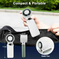 Abanico Portátil Mano 3600mAh Recargable Plegable Con Cuello Para Refrigeración Al Aire Libre Camping Ventilador De Hielo - details 9