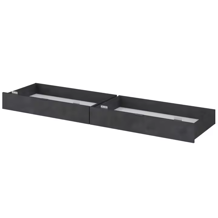 Miroytengo Cajones Inferiores Cama Doble Ottawa en color Negro Steam - 1