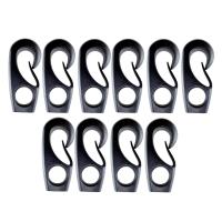Gazechimp 10pcs Gancho De Bungee De Nylon Reutilizable Negro Para Barcos Y Kayaks Correa De Choque Con Gancho Accesorios Para Barco - details 2