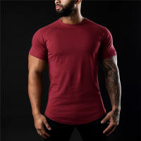 Camiseta De Algodón Para Hombre 2024 Deportiva De Running Y Gimnasio Con Mangas Cortas Secado Rápido Elasticidad Top Para Entrenamiento - details 5