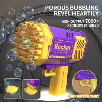 Pistola De Burbujas Eléctrica Portátil Para Niños Con Luz Interacción Parental Sin Batería 40 Agujeros Juguete De Agua - details 13
