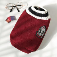 Chaleco De Punto Para Perro Y Gato Estilo Universitario Con Cuello V Teddy Bomei Diversión Para Todas Las Estaciones Especialmente Otoño E Invierno - details 4