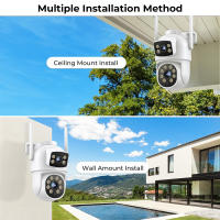 Cámara De Seguridad IP 1080P Dual-lens Wifi PTZ Exterior Con Visión Nocturna Humana Detecta Y Auto Seguimiento Doble Pantalla Camhi - details 21