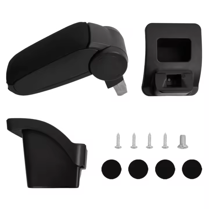 vidaXL Reposabrazos para coche ABS negro 16x30x(40-50) cm - 1