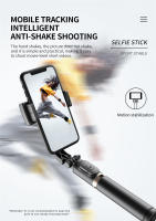 Roreta 2023 Gimbal Estabilizador De Selfie Plegable Con Trípode Inalámbrico Y Botón De Bluetooth Para IOS Android Monopod De Aluminio - details 2