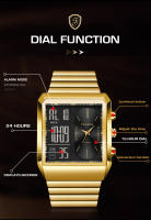 Reloj Militar FOXBOX Para Hombre De Lujo Cuadrado Digital Resistente Al Agua Y Shock Con Display LED Y Cuarzo Moda Deportiva - details 3