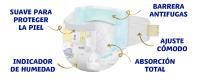 Dodot Sensitive Extra Pañal Bebé, Tallas 3+,4+,5+,6+  Pack mensual - details 3