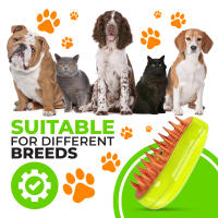 najiblife Cepillo con vapor para gatos perros, desenredar pelos perros gatos, cepillo 3 in 1 para gatos  perros con vapor, contiene un cepillo con vapor y un cepillo ducha para mascotas. - details 1