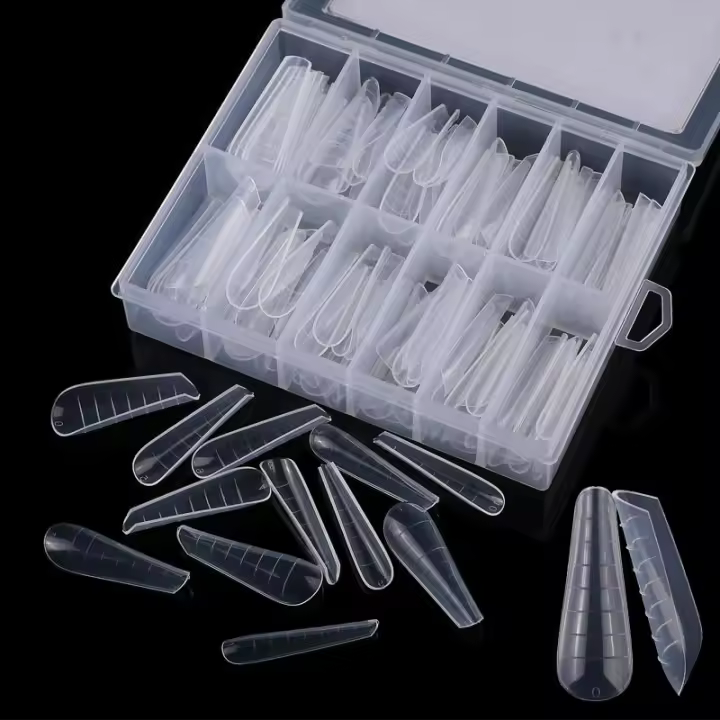 120 piezas de formas de uñas de sistema dual Poly Uv Gel extensión de dedos manicura artificial - 1