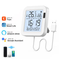 Sensor De Temperatura Inteligente WiFi Tuya Con Pantalla LCD Y Retroiluminación Sensibilidad Infrarroja USB Para Asistente Doméstico Alexa - details 3