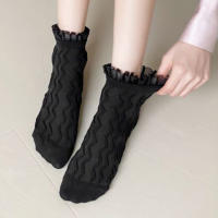 2 Pares De Calcetines Kawaii Para Mujer Lolita Verano Transpirables De Encaje Calcetines Cortos Lindos Regalo Para Niñas - details 2
