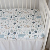 LALA - Sábana de Cama para Bebe, ropa de Cama para niños, Funda de Cama para niños, Algodón Puro, Sábana de Algodón Puro para niños Pequeños, Oso polar Azul, - details 0