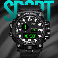 Reloj Deportivo Para Hombre YIKAZE LED Digital Multifuncional Militar Grande Impermeable Fitness Reloj Electrónico Con Pantalla Luminosa Resistente Al Choque - details 3