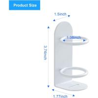 Pack de 2 soportes para cepillos de dientes eléctricos de pared (blanco) - details 1