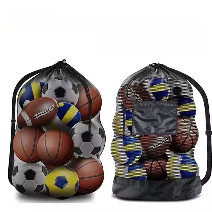Bolsa De Malla Pesada Para Baloncesto Voleibol Fútbol Y Más Solución De Almacenamiento Conveniente Material De Lona - 1
