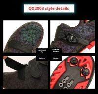 Zapatos De Ciclismo Para Hombre 2024 Antideslizantes Autolock Mountain Bike Sneakers Cuero Suela De Goma Transpirables Talla True - details 5