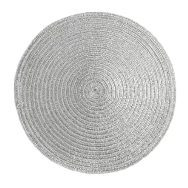 6PCS Tapetes Redondos De Alambre Para Mesa De Comedor Cocina En Beige No Tóxicos Ecológicos Antideslizantes Lavables Para Navidad - 1
