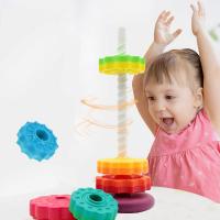 Juguete Educativo Montessori Para Niños Torre De Encaje Giratorio Arcoíris Juguete Sensorial Para Desarrollo De Habilidades Motoras Regalos Para Niños - details 2
