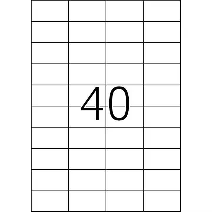 100 A4 Etiqueta Adhesiva Pegatina  Etiquetas Autoadhesiva compatibles con impresoras de láser y tinta - 1