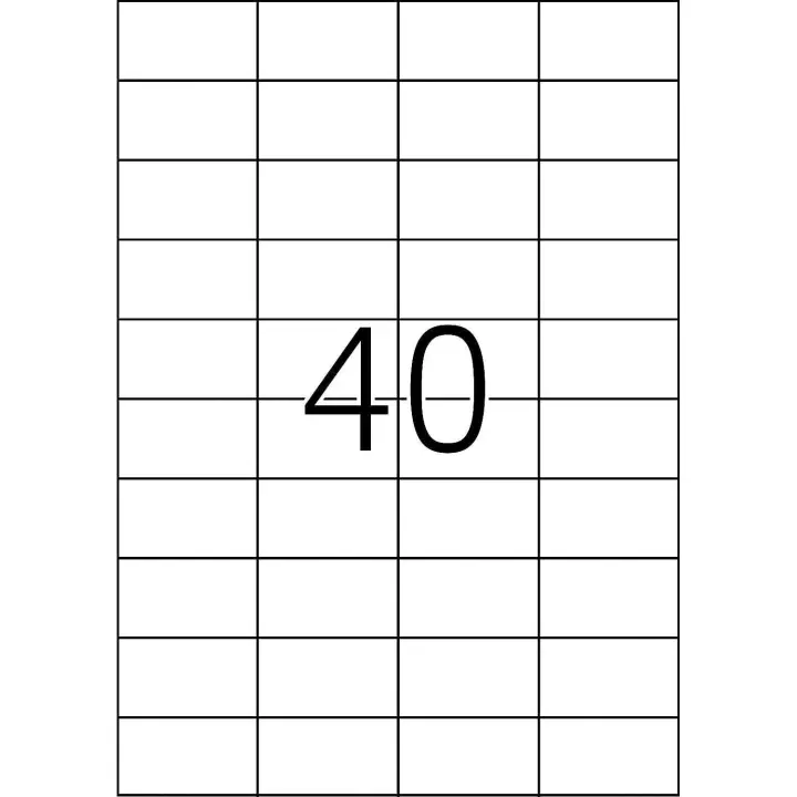 100 A4 Etiqueta Adhesiva Pegatina  Etiquetas Autoadhesiva compatibles con impresoras de láser y tinta - 1