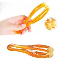 Masajeador De Mano 1Pc Rollador De Masaje Para Aliviar La Fatiga De Los Dedos Y Mejorar La Circulación Súper Masajeador De Acupuntura Portátil De ABS Color Ámbar - details 8