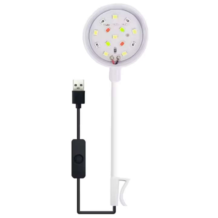 Luz LED Impermeable Para Acuario Pequeño Lámpara De Crecimiento Duradera Tipo Clip-On Para Peces - 1