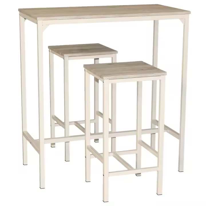 BARRA DE MESA CON 2 ROBADAS Beige Oak Mod. BRASIL adecuado para interior o exterior bajo carpa gazebo Terraza - 1