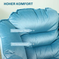 Silla reclinable with bolsos laterales Chaise longue tapizada, Pitas de Maple Silla tapizada Efecto terciario, Silla individual para dormitorio - details 1