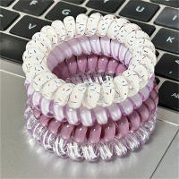 4pcs/set Elásticos Para El Cabello En Forma De Teléfono Azul Y Morado Accesorios De Cabello Lindos Y Dulces Para Mujeres - details 6