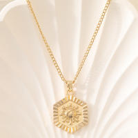 Encanto Collar con colgante geométrico de moda para mujer, con letras doradas y mariposa. - details 28