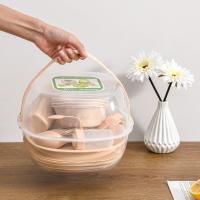 Juego de vajilla de plástico portátil de 36 piezas para picnic y Viajes, juegos de vajilla duraderos, de gran capacidad para acampar, juego de vajilla irrompible para Cocinar en camping - details 3