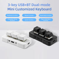 Teclado Mini Personalizado MK321BT Con Interruptores Mecánicos Azules Modo USB+BT Para Escritorio Juego Multimedia - details 2