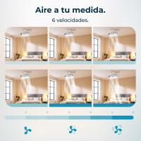 Ventilador de Techo con Luz y Aspas Retráctiles EnergySilence Aero 4200 Invisible White. 30W, Motor DC, Diámetro 42", Temporizador, 6 Velocidades, Mando a Distancia y Modo Winter-Summer - details 1
